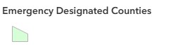 FEMA Emergency Designated Counties Symbology Screenshot