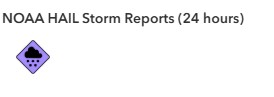 NOAA Hail Report Symbology Screenshot
