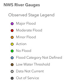 USGS Stream Gauges Symbology Screenshot