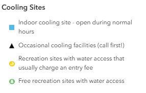 VT Cooling Center Symbology Screenshot