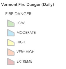 VT Fire Danger Symbology Screenshot
