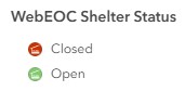 VT Shelter Status Symbology Screenshot