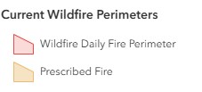 Current Wildfire Perimeters Symbology Screenshot