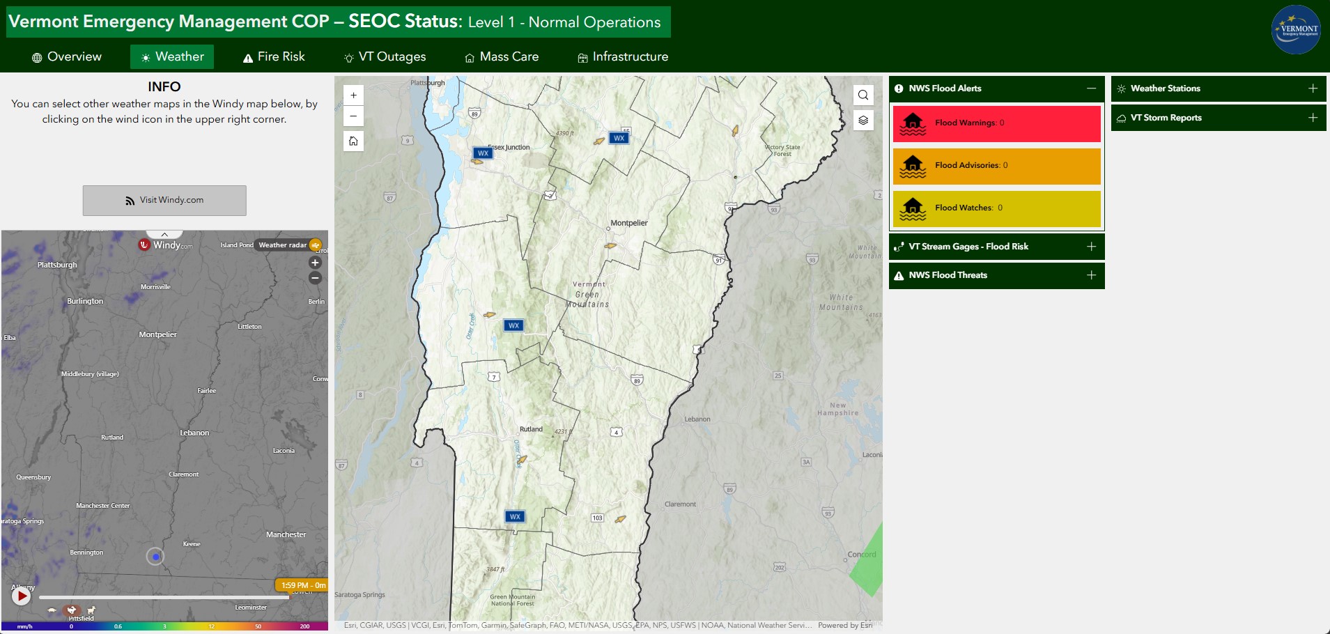 Weather Page Layout