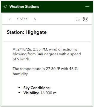 Weather Stations Info Screenshot